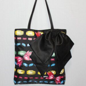 Brighton Take A Beau Big Bow Black Tote Shoulder Bag Purse